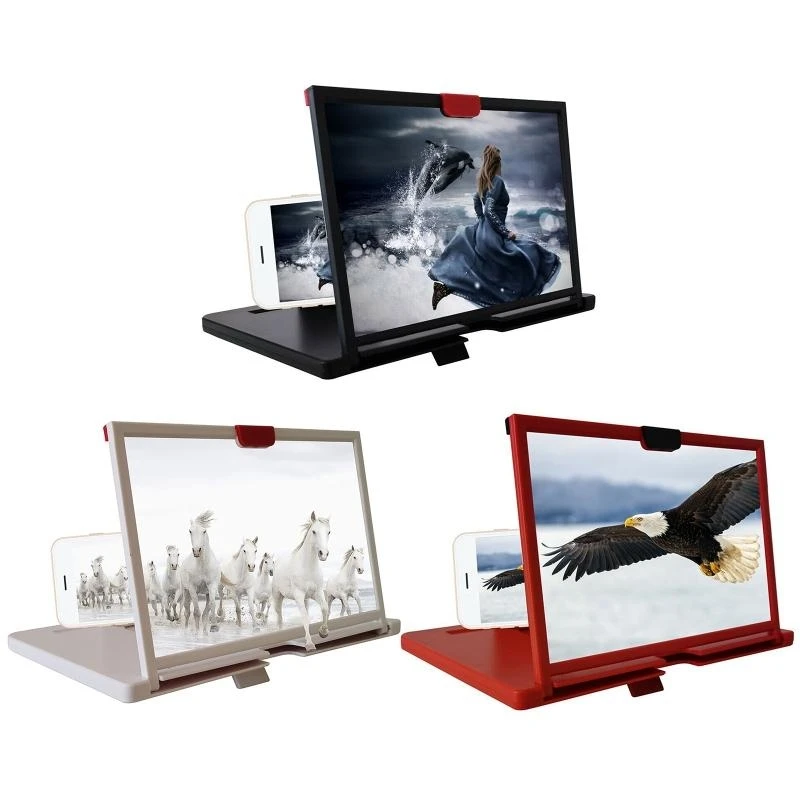 10/12 Inch 3D Mobile Phone Screen Projection Amplifier Smartphone Desktop Bracket Universal Cellphone Screen Magnifier phone screen amplifier