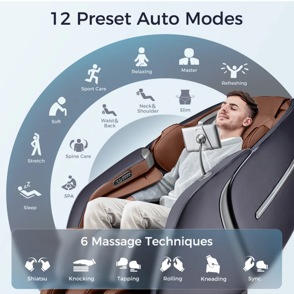2 Year Warranty USA Local Delivery  4D Airbag Zero Gravity full body Massage Chair Home 3D Foot Roller Shiatsu Office Chair 3