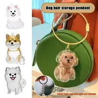 Hanging Pet Keychain Pendant Memorial Resin Cat/Dog Hair Storage Capsule Unique Keychain Novel Trendy Souvenir for Pet Lovers