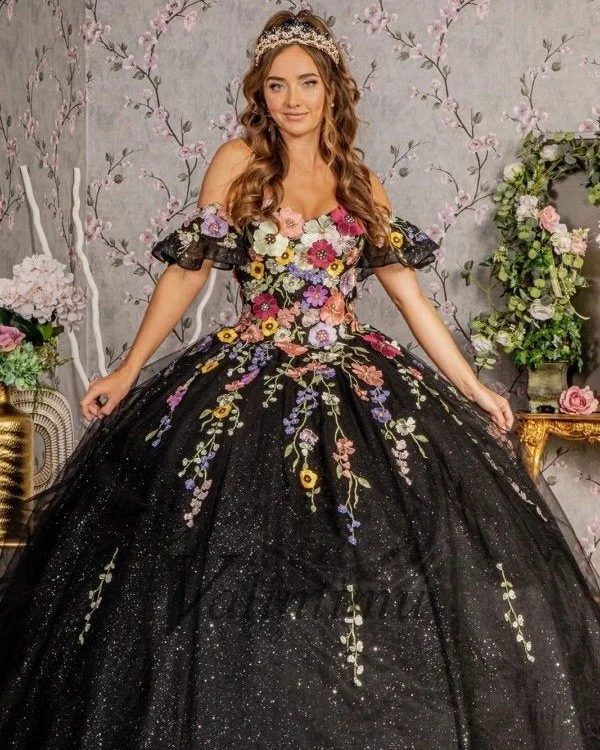 Valintimu Attractive Sweetheart Quinceanera Dresses for Girl Off the Shoulder Glimmer Vestidos De 15 Quinceanera Customized
