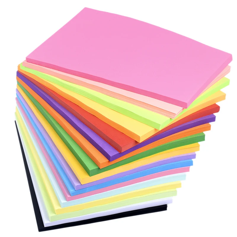Multicolour heavy copy paper a4 80g thin cardboard art paper 100 sheets MIX  color