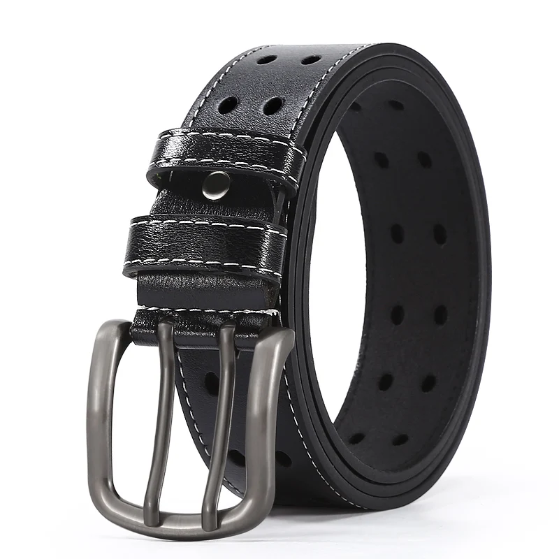 

Luxury Designer Belts for Men Classic TPU Leather Pin Buckle Waist Male Strap Black Belt for Jeans