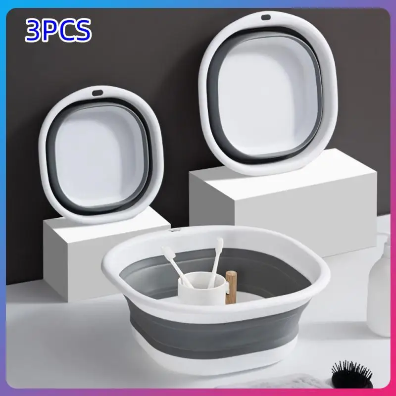 Multi-purpose Folding Wash Basin Portable Laundry Tub Hanging Bathroom Sink Travel Hiking Picnic Cleaning Tool Bathroom Products