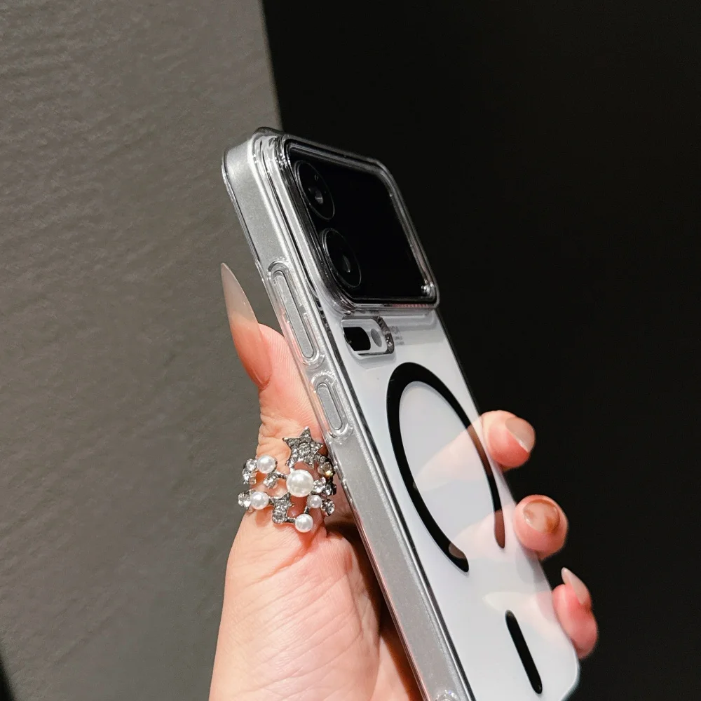 Transparent Ultra Thin Matte Hard PC Phone Case with Magnetic Wireless Charging Compatibility