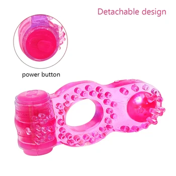 Male ring Electronic vibrating ring Adult sex toys Ring vibration Crystal butterfly vibrating ring Cock ring penis ring 5