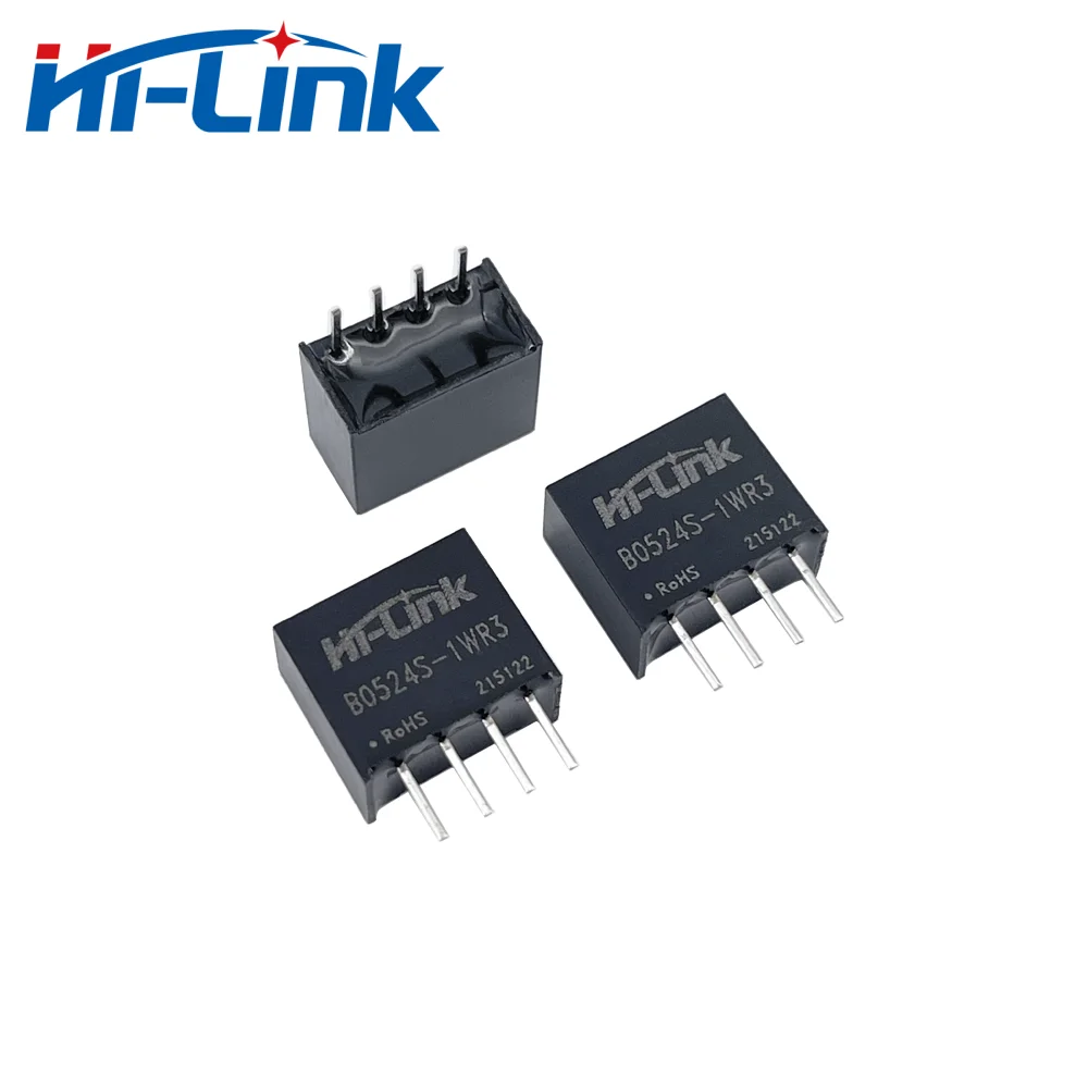 Hilink 2pcs/Lot B0524S-1WR3 5V to 24V 42mA 1W DC DC Isolated Power Supply Module High efficiency Low Ripple Household