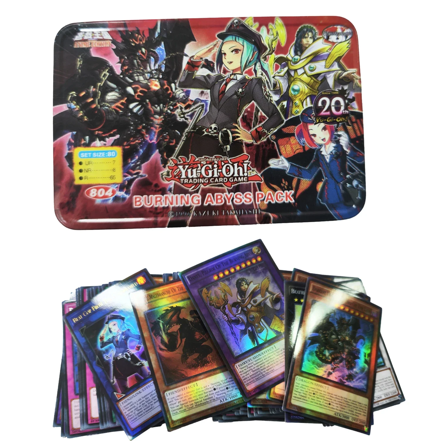 Yu-Gi-Oh! Holographic Golden White Dragon Collectible Card with Tin Box