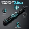 SEESII 3/8 Inch 55Nm Cordless Electric Wrench 6" Extended Ratchet Wrench 12V Rechargeable Car Repair Tool Set Angle Wrench 3