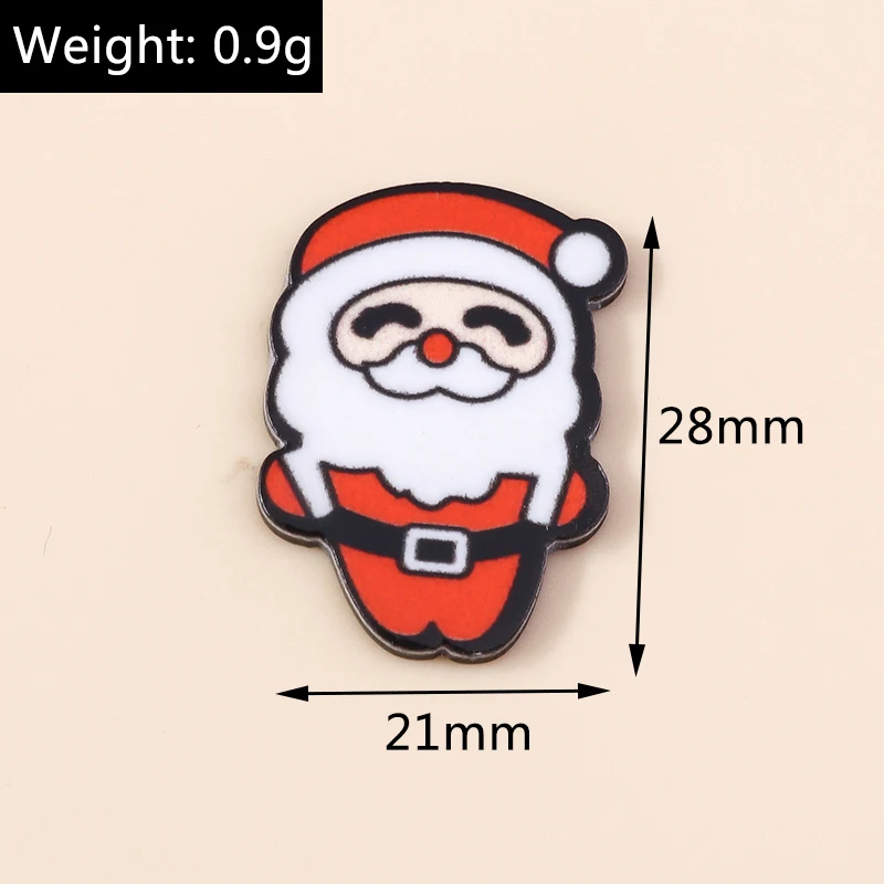 Leslie Mix 10/20/30 Stück neue Frohe Weihnachten Charms Harz Flatback Cabochons für DIY Schmuckherstellung Ohrringe Halskette Zubehör – Detail 13