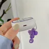 Lavender Design with Purple Keychain Ornament Case for Apple AirPods 6