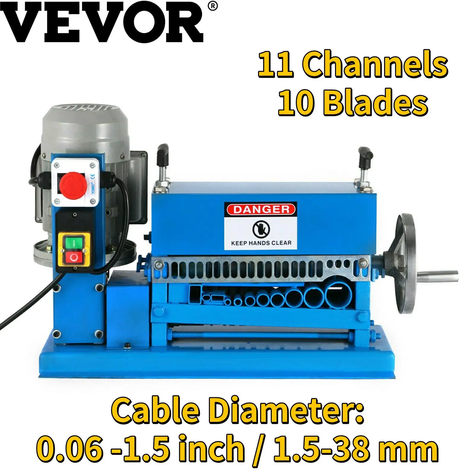 VEVOR Electric Wire Stripping Machine 370W 1.5mm 38mm Cable Stripper