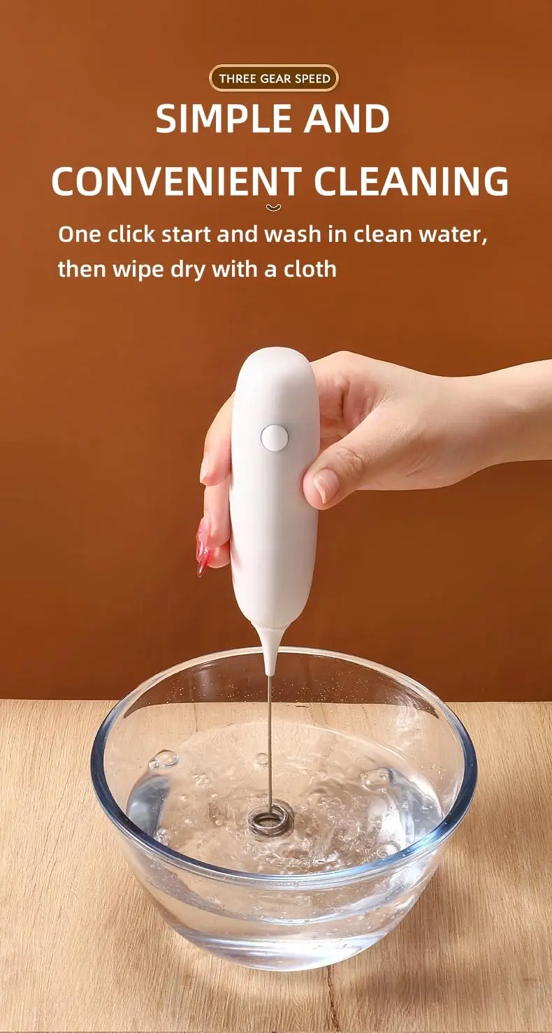 Description Picture 4 of itemManual Egg Beaters Handheld Mini Cappuccino Coffee Frothers Multifunction Egg Milk Chocolate Mixer Portable Kitchen Whisk Tools