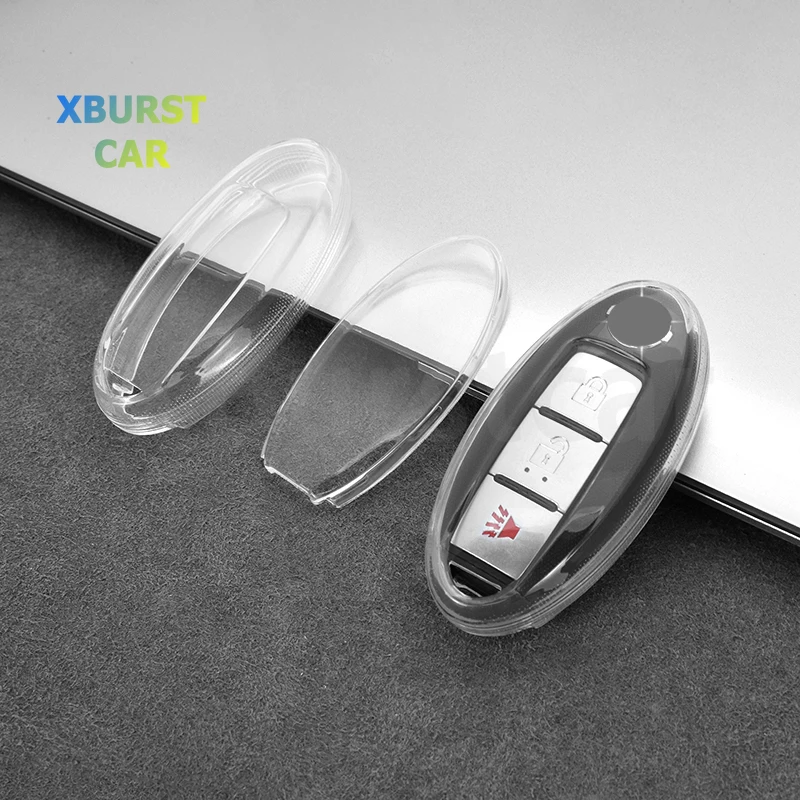 Ontto Custodia Portachiavi Nissan: Protezione Completa In TPU Con Motivo Marmo, Grigio, Per Telecomandi Smart Remote