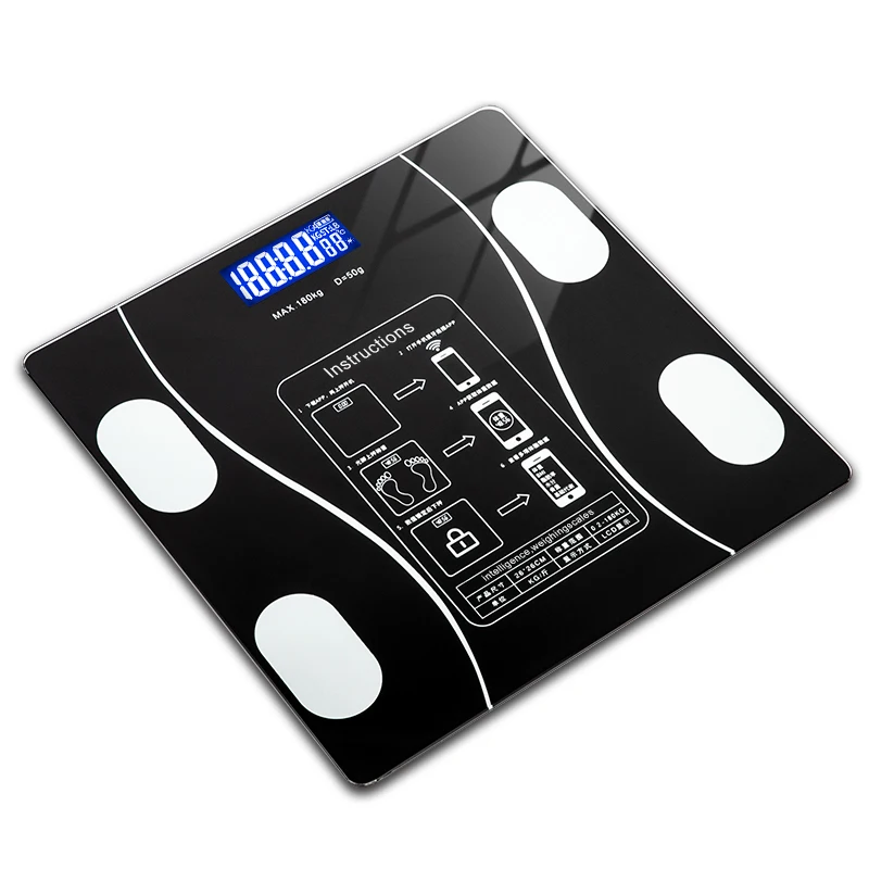 Body Fat Scale Smart Wireless Digital Bathroom Weight Scale Body Composition Analyzer With Smartphone App Bluetooth GUANYAO