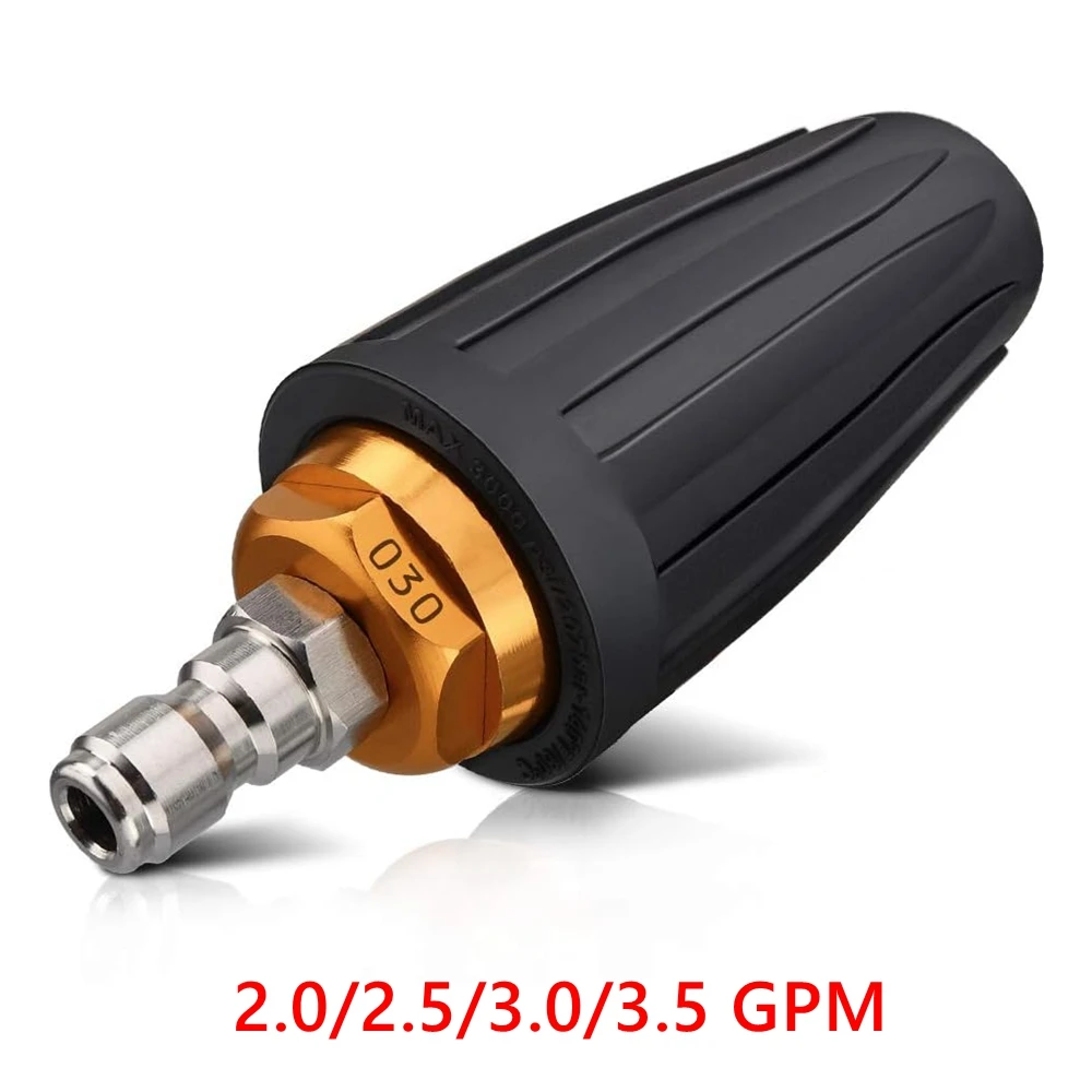 Turbo düse für Hochdruck reiniger 360 ° drehbar mit 1/4 "Schnell anschluss, 2.5 psi, Öffnung 3.0/3.5/4,0/gpm – Detail 1