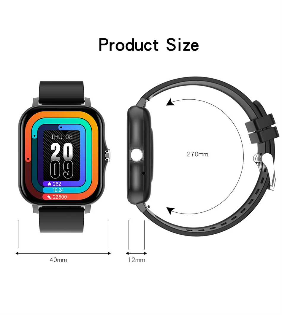 2022 New Smart Watch Men Full Touch Screen Sport Fitness Watch IP67 Waterproof Bluetooth call For Android ios smartwatch Men+Box