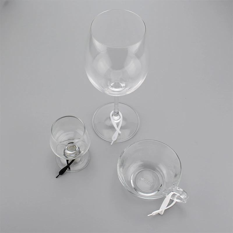 Wine Glass Recognizer Marker Label Wine Glasses Strip Tag Marker Stickers 12PCS Bar Mark Labels Set Barware Accessories