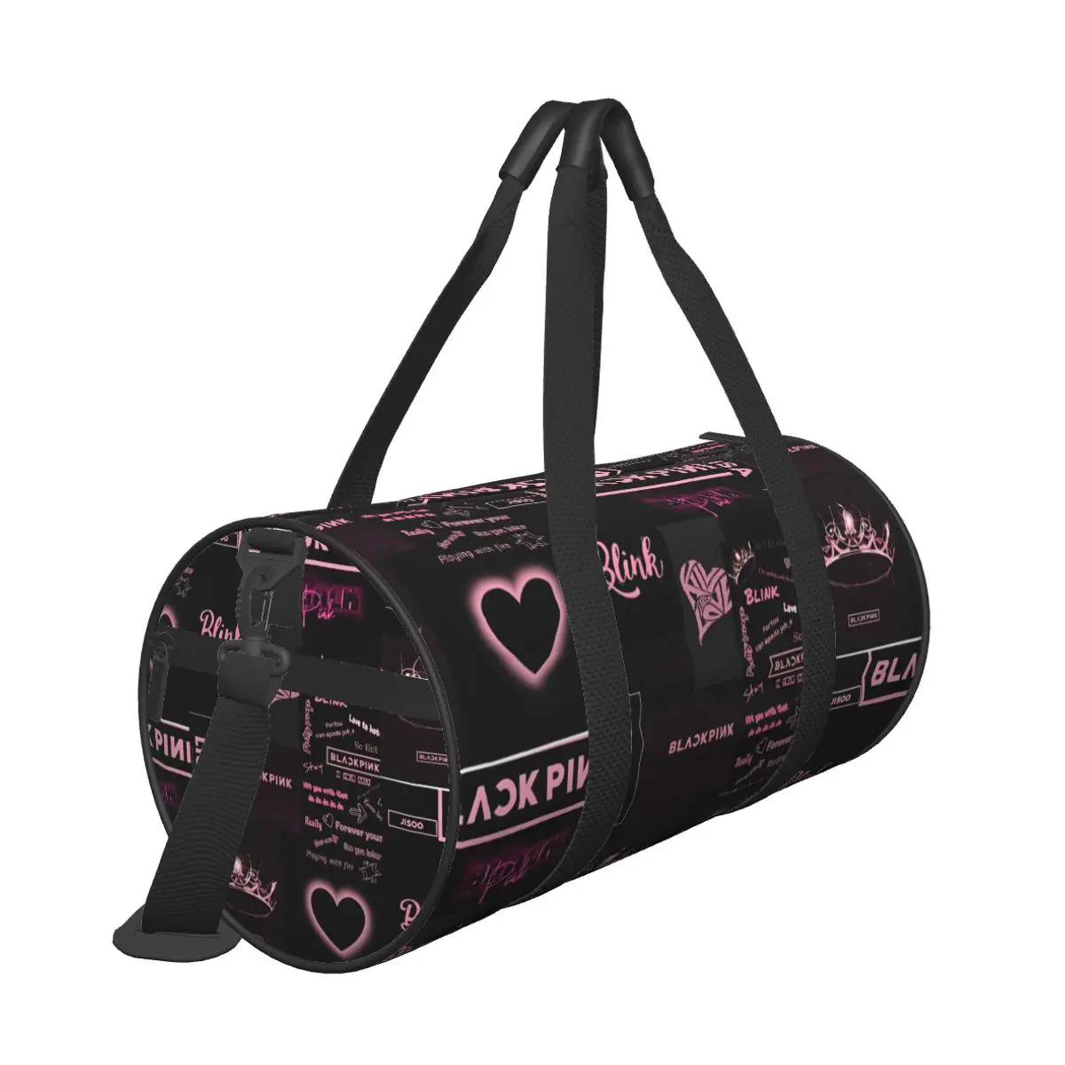 Blacks Girl Pinks Group K-Pop Gym Bag Portable Sports Bags with Shoes Swimming Design Handbag Funny Fitness Bag For Men Women 2