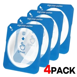 4 - Pack Tempered Glass Screen Protector for Easy Installation, Anti - Scratch Positioning Films for Smartwatches (4PACK)