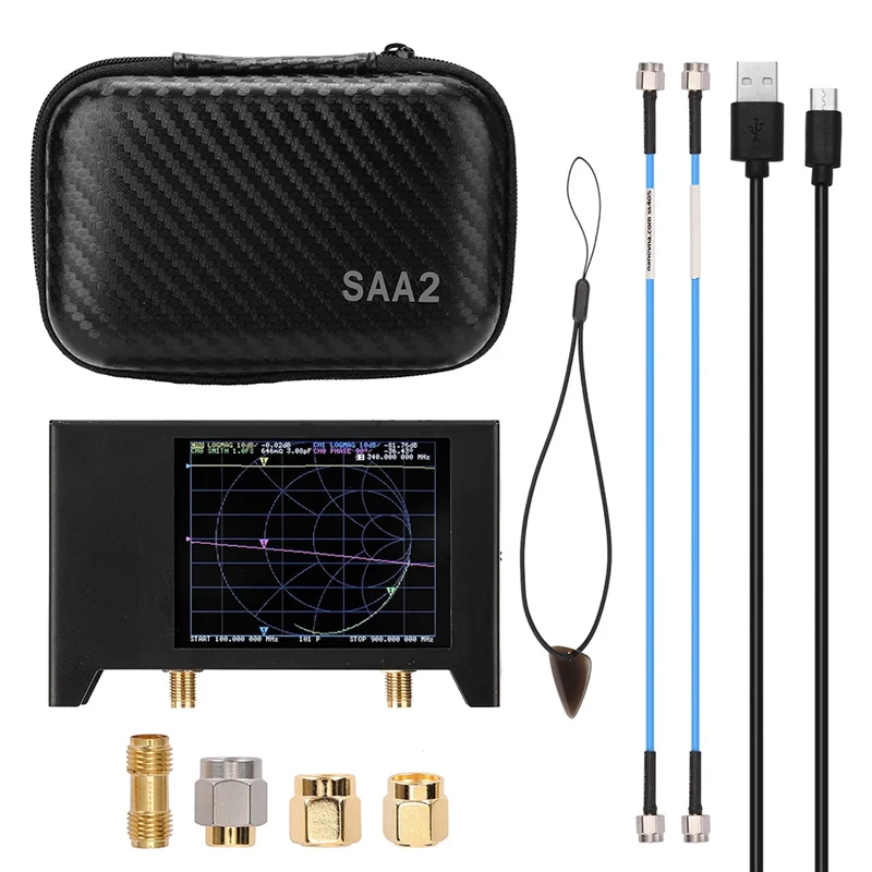 AA89 NanoVNA V2 2.8 Inch TFT Touch Screen 3G Vector Network Analyzer SAA2 Shortwave Antenna Analyzer HF VHF Network