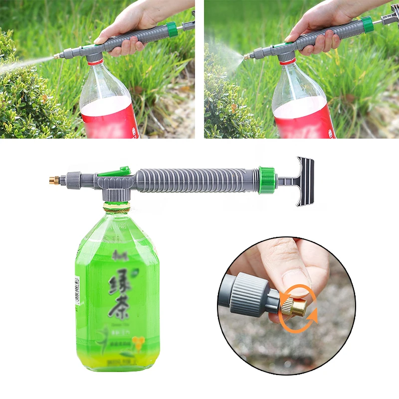 Air pump sprayer Manual High Pressure Air Pump Sprayer Adjustable Drink Bottle Spray Head Agriculture Tools Nozzle Garden Watering Tool