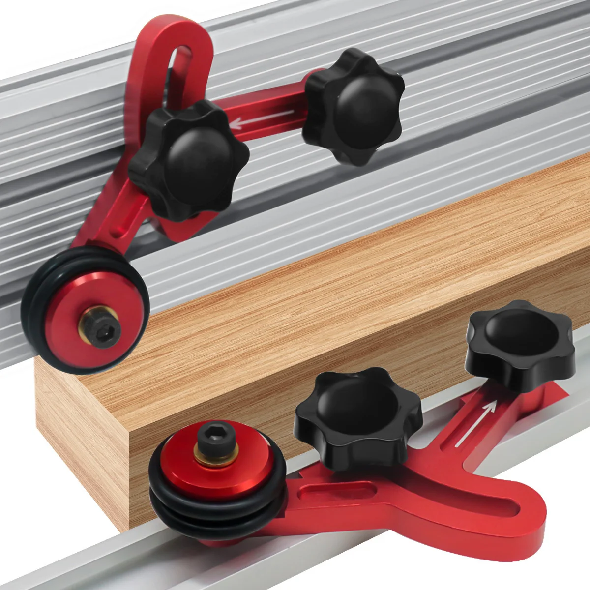 1 Paar Lager walzen vorschub Präzision klar geschnittene Lager führungen Holz bearbeitung Aluminium Feder Loc Board Anti-Rebound-Sicherheits vorschub