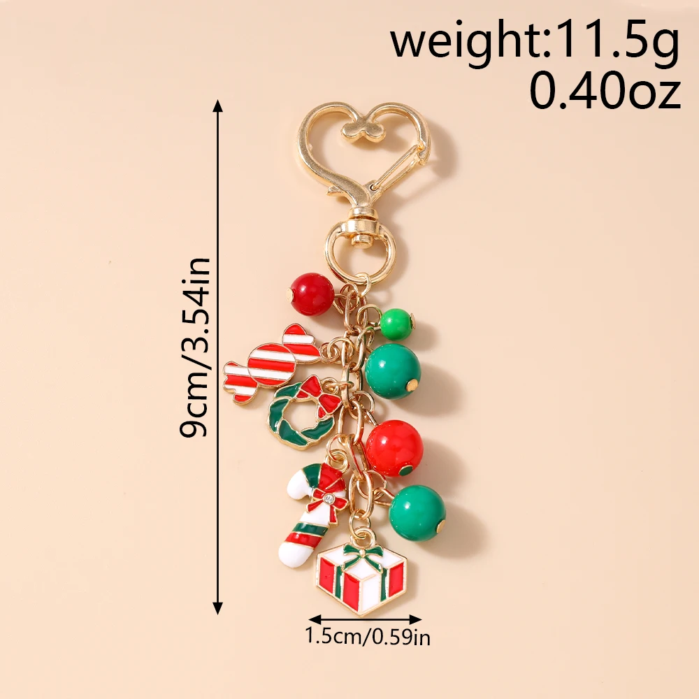 Aihua Frohes Neues Jahr Weihnachtsbaum Hirsch Weihnachtsmann Schneemann Schlüsselanhänger für Frauen Mädchen DIY Schlüsselringe Schmuck Geschenke – Detail 19