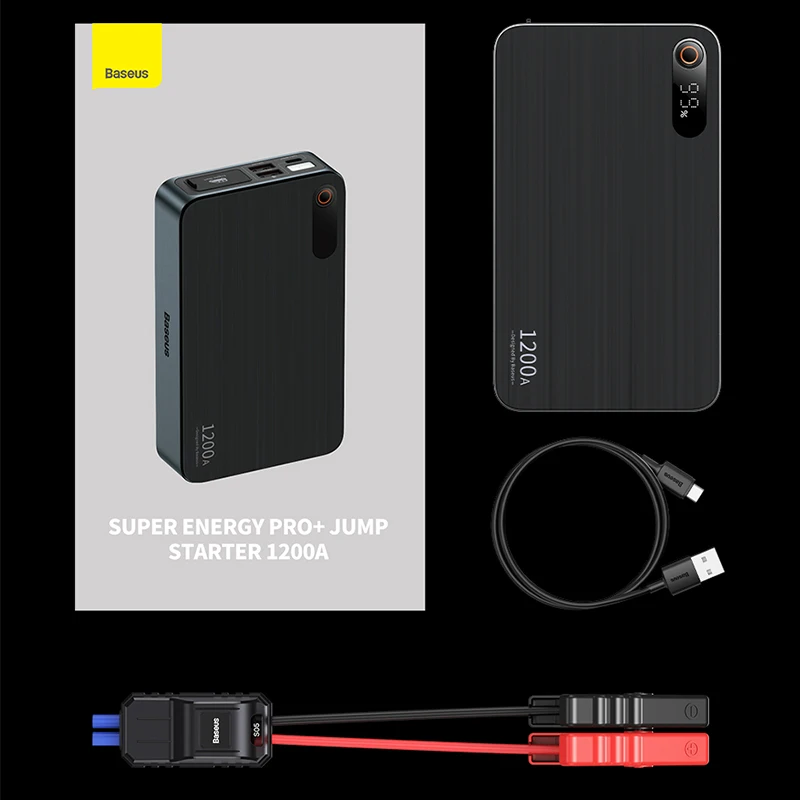 Baseus Autostarter 12000mAh, schwarz