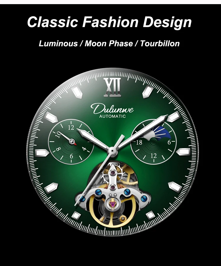 Luxus Herren Neue Mechanische Skelett Uhren Mode Tourbillon Automatische Aushöhlen Uhr Wasserdicht Casual Leuchtende Uhr_voghion.com