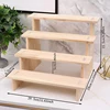 1pcs Solid Wood Display Stand Toy Blind Box Organizer Cosmetic Perfume Display Shelf Organization Storage Decoration Holder 3