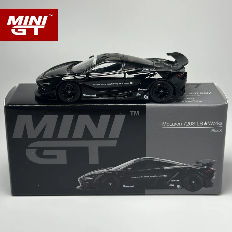 MINIGT 1:64 McLaren 720S LB☆Works Black alloy car model 777