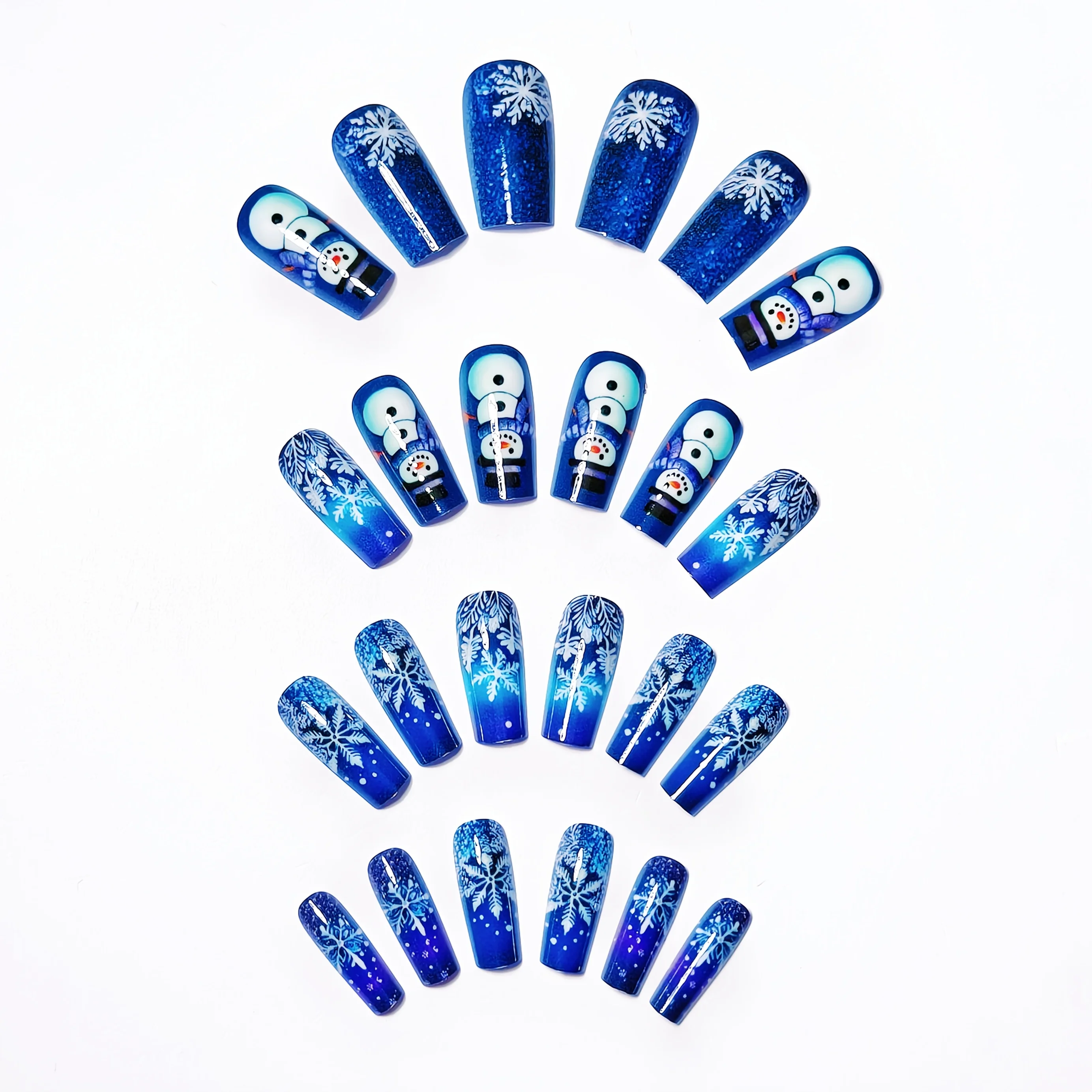 Christmas nail stickers – medium-length, glossy 3