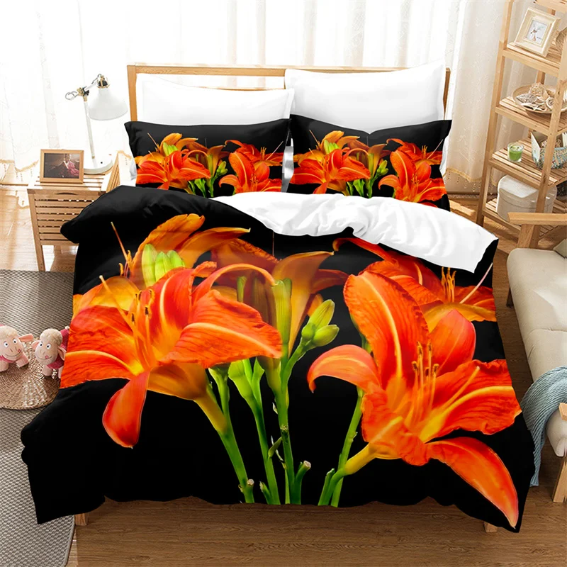 

Plant Flowers Bedding Set Duvet Cover Set 3d Flower Kids Bedding Fashion King Size Comforter Bedding Sets Queen Duvet Cover Set
