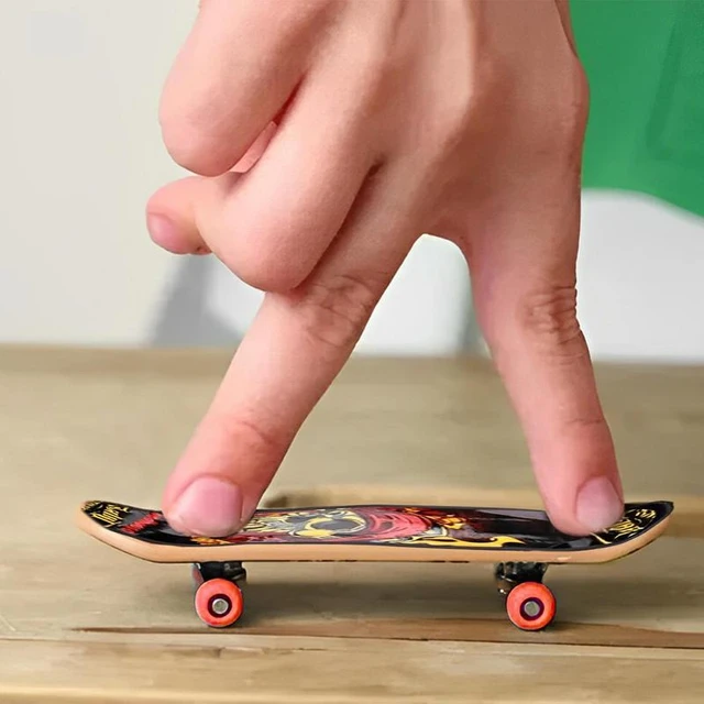 Dedo profissional skate com rolamento de bordo dedo skate dedo dedo ponta  dedo de madeira criativo novidade mini pla - AliExpress