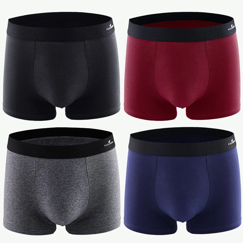 4pcs/lot Men's Pure 100% Cotton Underwear Graphene Inner crotch Moisture Absorbent Soft Elastic Waistband Male Panties Boxer