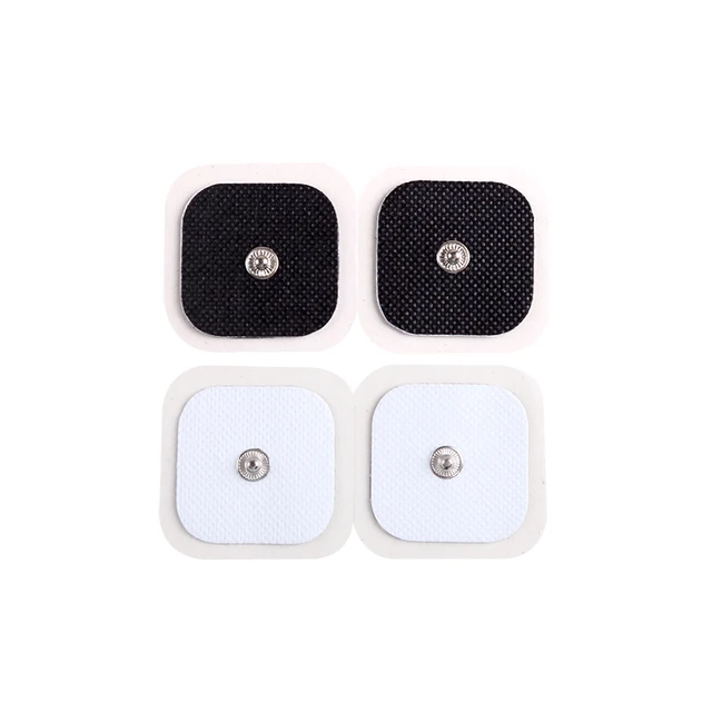 10/20/50pcs Non-woven Electrode Pads 4x4cm Snap On Replacement For Tens Acupuncture Digital Machine Slimming Massager Therapy 5