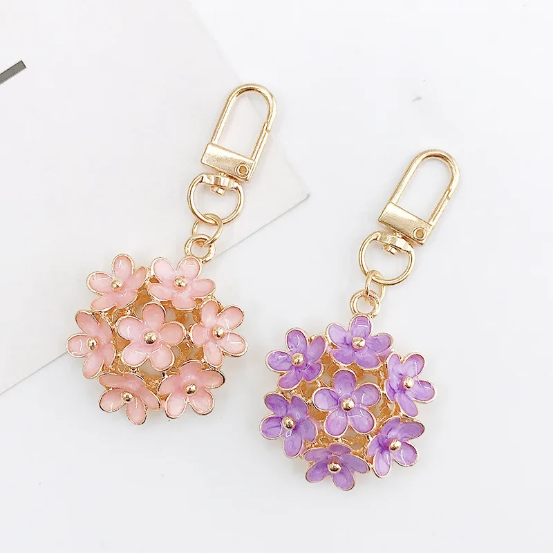 물방울 꽃 모바일 폰 케이스 펜던트, DIY 쥬얼리 액세서리 아연 합금 가방 펜던트