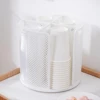 Rotatable Plastic Cup Storage Organizer 360°Dispenser 4 Compartment Cups and Lids Holder Detachable Desktop Coffee Cup Dispenser 2