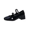 2024 New Summer Women Flats Heel Shoes Fashion Square Toe Shallow Ladies Mary Jane Ballerinas Casual Loafers Female Ballet Mujer 6