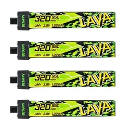 BETAFPV High - Performance LAVA1S 75C Batteries (5 - Pack) (5pcs 1S 320mah)