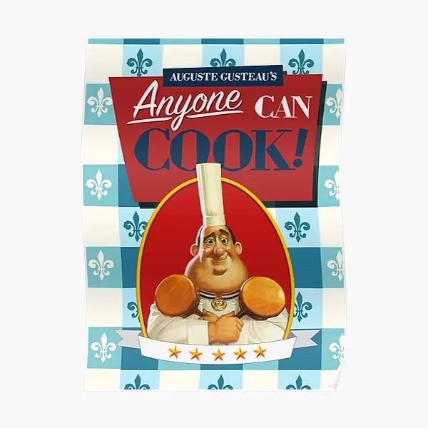 Anyone Can Cook Poster Vintage Picture Mural Print Room Art Funny