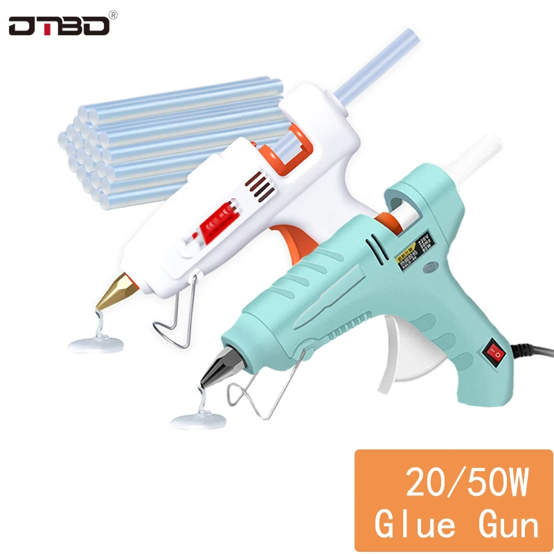 DTBD 20W/50W Hot Melt Glue Gun Household Mini Indusrial Adhesive Hot Gun for Kids DIY Craft Repair Tools Use 7mm Glue Sticks