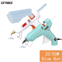 DTBD 20W/50W Hot Melt Glue Gun Household Mini Indusrial Adhesive Hot Gun for Kids DIY Craft Repair Tools Use 7mm Glue Sticks