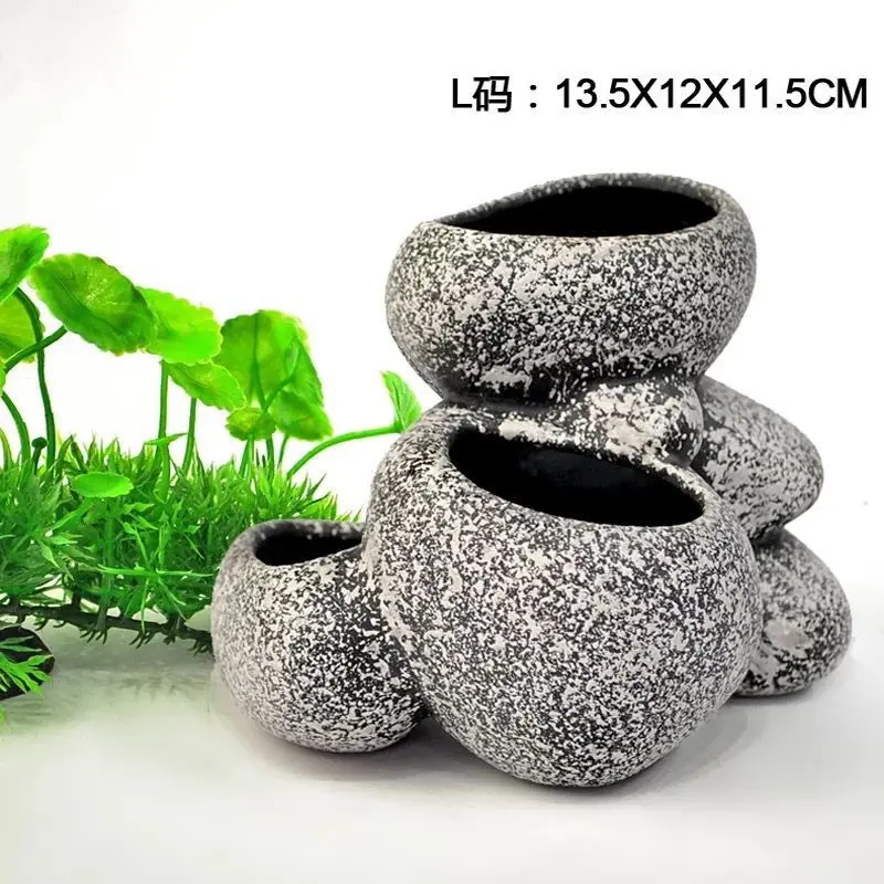 Ceramic Planting Pots Fish Shrimp Incubation Shelter Cave Multipurpose Fish Tank Aquarium Decorations Water Aquatic Plant Basin fish tank ornaments fish tank decorations aquarium ornaments