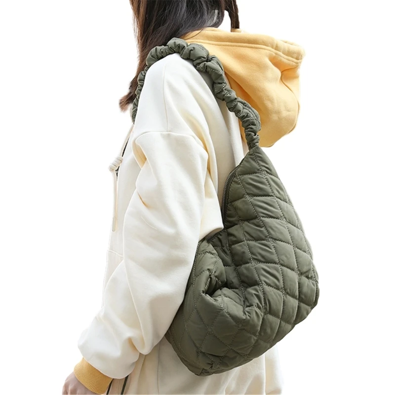 Dumpling Bag Simple Quilted Handbag Shoulder Bag Large Capacity Tote Bag