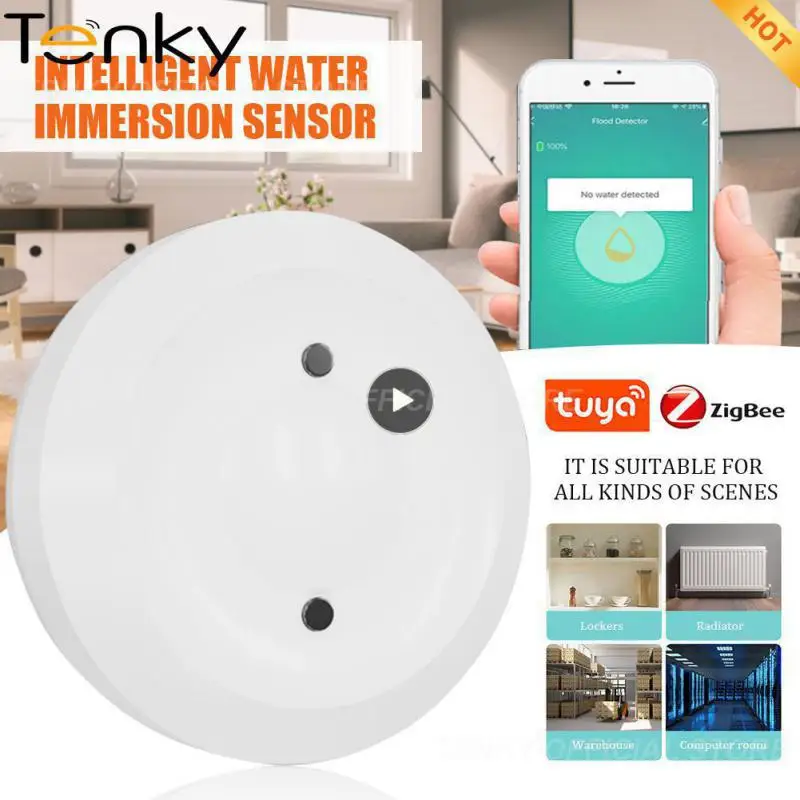 

Датчик утечки с дистанционным управлением через приложение, датчик погружения в воду в реальном времени, сцена, связь, датчик прожектора, умный дом