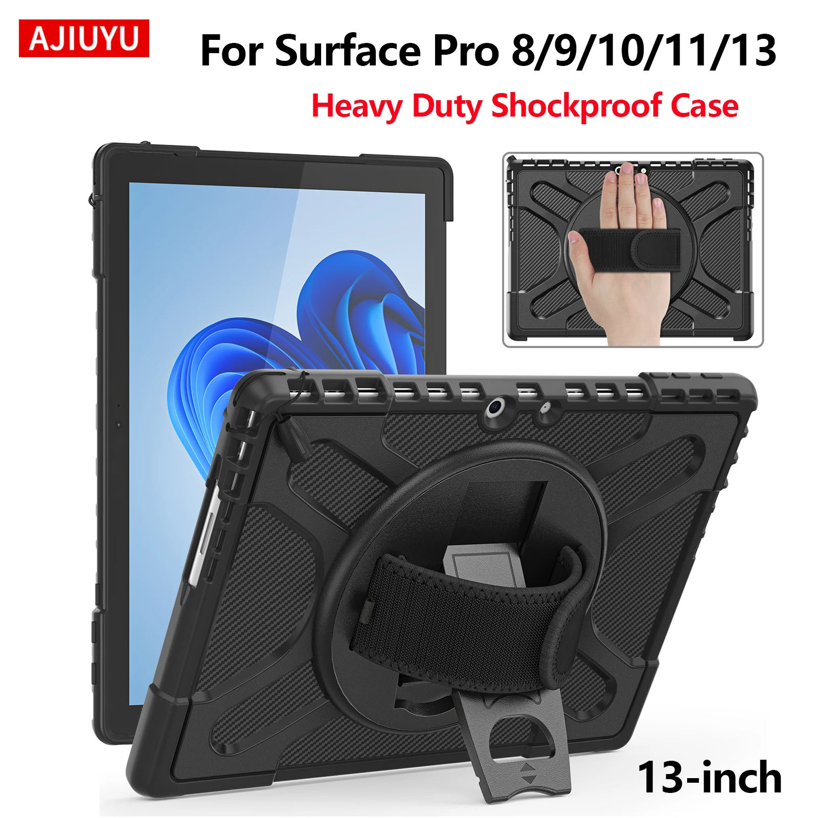 360° Rotating Heavy Duty Shockproof Tablet Stand Cover