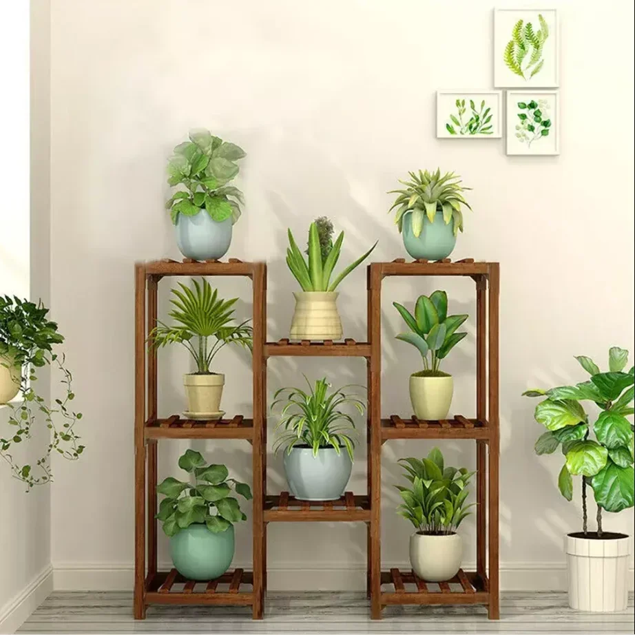 8 Tiers Garden Plant Patio Stand Flower Shelf Rack Indoor Outdoor