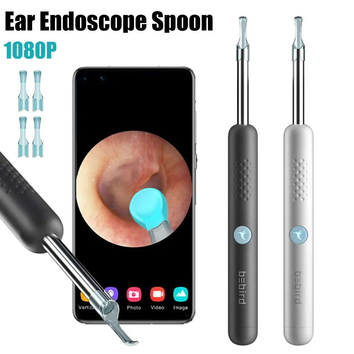 

300W Smart Visual Ear Sticks Endoscope High Precision Earpick Mini Camera Otoscope Health Care Ear Cleaner Tools