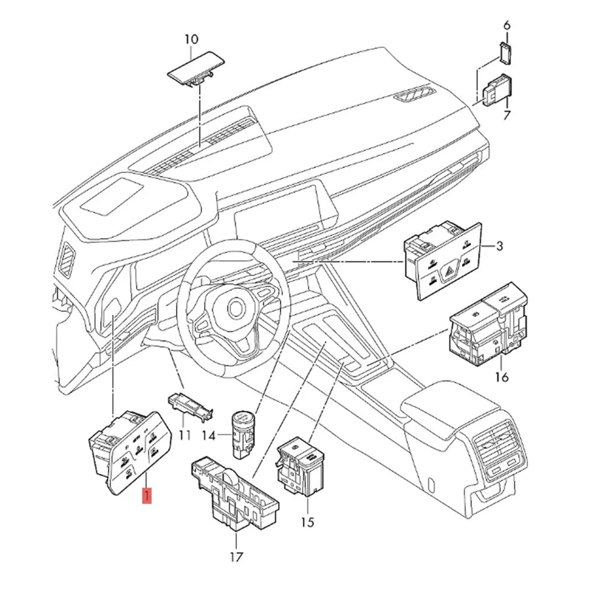 5HG941193C ڵ  ġ Ʈѷ VW  8 MK8 2021-2023 5HG 941 193 C